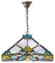 Casa Padrino Tiffany H�ngeleuchte / Pendelleuchte Bunt  36 x H. 92 cm - Handgefertigte Tiffany Lampe 