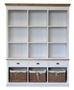 Casa Padrino Landhausstil Wandschrank Antik Wei� / Braun 160 x 40 x H. 206 cm - Landhausstil M�bel 