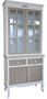 Casa Padrino Landhausstil Vitrinenschrank Wei� / Braun 89 x 40 x H. 195 cm - Landhausstil M�bel