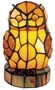 Casa Padrino Tiffany Tischleuchte / Dekoleuchte Eule  16 x H. 18 cm - Handgefertigte Tiffany Leuchte aus 116 Glasteilen 