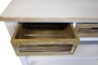 Casa Padrino Landhausstil Konsolentisch mit 3 Schubladen Antik Wei� / Naturfarben 115 x 41 x H. 87 cm - Handgefertigte Konsole im Landhausstil  