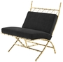 Casa Padrino Luxus Klappstuhl Gold / Schwarz 75 x 81,5 x H. 92 cm - Luxus M�bel