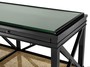 Casa Padrino Luxus Konsole Schwarz / Naturfarben 124 x 47 x H. 96 cm - Limited Edition
