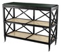 Casa Padrino Luxus Konsole Schwarz / Naturfarben 124 x 47 x H. 96 cm - Limited Edition