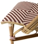 Casa Padrino Luxus Rattanstuhl Naturfarben / Burgundy / Wei� 46 x 60 x H. 83 cm - Wintergarten M�bel