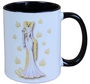 Harald Gl��ckler Pomp��s Tasse Hund mit gold-weissem Abendkleid - designed by Harald Gl��ckler