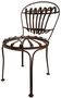 Casa Padrino Schmiedeeisen Gartenstuhl  40 x H. 90 cm - verschiedene Farben - Jugendstil Gartenm�bel 