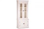 Casa Padrino Landhausstil Vitrinenschrank Antik Wei� 100 x 50 x H. 242 cm - Handgefertigte Shabby Chic Vitrine 