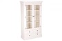Casa Padrino Landhausstil Vitrinenschrank Antik Wei� 110 x 45 x H. 190 cm - Handgefertigte Shabby Chic Vitrine 