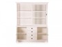 Casa Padrino Landhausstil Wandschrank Antik Wei� mit 2 T�ren und 4 Schubladen 185 x 43 x H. 225 cm - Landhausstil M�bel 