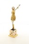 Bronze Skulptur Lady in Gold auf W�rfel - Luxus Home Deko von Casa Padrino