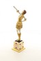 Bronze Skulptur Lady in Gold auf W�rfel - Luxus Home Deko von Casa Padrino