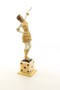 Bronze Skulptur Lady in Gold auf W�rfel - Luxus Home Deko von Casa Padrino