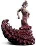 Casa Padrino Luxus Porzellan Skulptur Flamenco Frau Rot 27 x H. 47 cm - Handgefertigte Luxus Deko Figur - Limitierte Ausgabe 