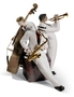 Casa Padrino Luxus Porzellan Jazz Trio Mehrfarbig 30 x H. 35 cm - Limited Edition 