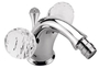 Luxus Badewannenarmatur mit Swarovski Kristallglas Silber 12 x H. 10,5 cm - Luxus Bad Zubeh�r Made in Italy