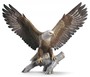 Casa Padrino Luxus Porzellan Wei�kopfseeadler Skulptur Mehrfarbig 57 x H. 48 cm - Luxus Deko Adler Figur 