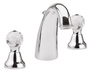 Luxus Waschtisch Armatur / Dreilochbatterie mit Swarovski Kristallglas Silber - Luxus Qualit�t