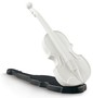 Casa Padrino Luxus Porzellan Violine Wei� / Schwarz 15 x H. 11 cm - Wohnzimmer Deko Skulptur  