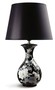 Casa Padrino Luxus Porzellan Tischleuchte / Tischlampe Schwarz  30 x H. 51 cm - Luxus Qualit�t 