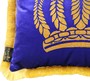 Harald Gl��ckler Pomp��s Kissen by Casa Padrino - Blau / Gold Krone mit Strass Steinen - Luxus Deko Zierkissen