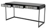 Casa Padrino Luxus Schreibtisch mit 3 Schubladen Schwarz / Grau 150 x 60 x H. 75 cm - Luxus B�rom�bel