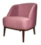 Casa Padrino Luxus Lounge Sessel Rosa / Braun 66 x 66 x H. 70 cm - Luxus Kollektion 