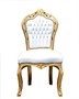 Casa Padrino Barock Esszimmer Set Gold/Weiss - Esstisch + 6 St�hle