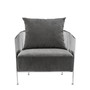 Casa Padrino Luxus Sessel Grau / Silber 69 x 77 x H. 78 cm - Designer Hotel M�bel