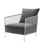 Casa Padrino Luxus Sessel Grau / Silber 69 x 77 x H. 78 cm - Designer Hotel M�bel