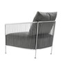 Casa Padrino Luxus Sessel Grau / Silber 69 x 77 x H. 78 cm - Designer Hotel M�bel