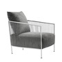 Casa Padrino Luxus Sessel Grau / Silber 69 x 77 x H. 78 cm - Designer Hotel M�bel