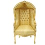 Casa Padrino Barock Kinder Thron Sessel Gold Muster /Gold - Ballon Sessel Barock M�bel
