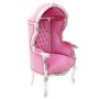 Casa Padrino Barock Kinder Ballon Thron Sessel Rosa /Silber - Ballon Sessel Barock M�bel