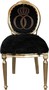 Pomp��s by Casa Padrino Luxus Barock Esszimmer Stuhl Kunstfell Schwarz / Gold Krone mit Glitzersteinen - Pomp��ser Barock Stuhl designed by Harald Gl��ckler