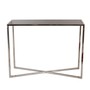 Casa Padrino Designer Konsole Silber 100 x 35 xH. 75 cm - Konsolentisch mit schwarzer Glasplatte 