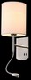 Casa Padrino Wandleuchte Silber / Creme 16 x 16 x H. 35 cm - Wandlampe mit flexiblem Leselicht