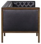 Casa Padrino Chesterfield Echtleder 3-Sitzer Sofa Schwarz / Braun 213 x 78 x H. 72 cm - Hotel M�bel