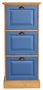 Casa Padrino Landhausstil Kommode Naturfarben / Blau 55 x 40 x H. 126 cm - M�bel im Landhausstil