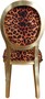 Casa Padrino Barock Luxus Esszimmer Stuhl Leopard / Gold - Designer Stuhl - Hotel & Restaurant M�bel - Luxus Qualit�t