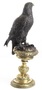 Casa Padrino Bronzefigur Adler Schwarz / Gold 13,3 x 18,9 x H. 42,6 cm - Luxus Dekoration