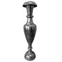 Casa Padrino Designer Antik Stil Vase Aluminium Vernickelt Silber - Hotel Dekoration - Barock Blumengef�ss Pflanzentopf - Mod2 H. 184 cm 