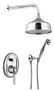 Luxus Badezimmer Duschgarnitur / Brauseset mit Swarovski Kristallglas Silber - Luxus Qualit�t 