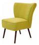 Casa Padrino Luxus Retro Salon Sessel Gelbgr�n / Braun 63 x 72 x H. 77 cm - 60er Jahre Cocktailsessel 