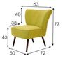Casa Padrino Luxus Retro Salon Sessel Gelbgr�n / Braun 63 x 72 x H. 77 cm - 60er Jahre Cocktailsessel 