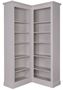 Casa Padrino Landhausstil Eckb�cherschrank Grau 108 x 108 x H. 210 cm - Landhausstil Eckschrank  