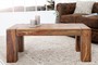 Casa Padrino Designer Massivholz Couchtisch Natur 100 x H. 40 cm -  Massivholz - Salon Wohnzimmer Tisch 