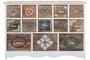 Casa Padrino Landhausstil Kommode mit 13 Schubladen Wei� / Mehrfarbig 108 x 39 x H. 81 cm - Landhausstil M�bel
