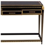 Casa Padrino Luxus Wohnzimmer Konsolentisch Schwarz / Gold 171 x 46 x H. 80 cm - Luxus Konsole mit 4 Schubladen
