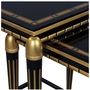 Casa Padrino Luxus Wohnzimmer Beistelltisch Set Schwarz / Gold 45 x 45 x H. 54 cm - Luxus M�bel